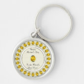 イエローローズマザーズデイキーチェーン キーホルダー (正面)