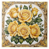 イエローローズモダンビューティフルコレクション タイル (正面)