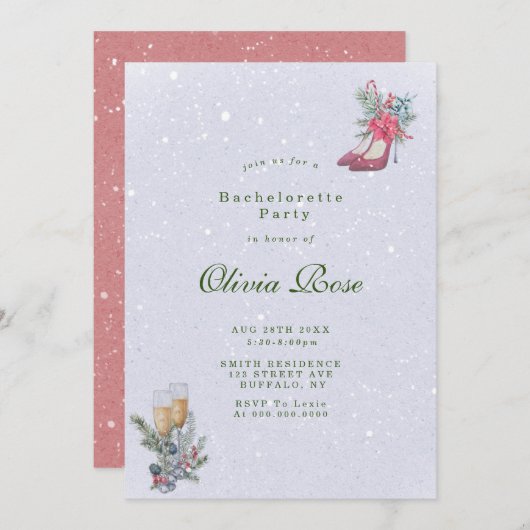 イエローローズレモンバチェロレッテ招待状 (正面/裏面)