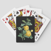 イエローローズヴィンテージ植物イラストレーション トランプ (裏面)