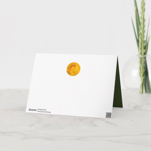 イエローローズ万華鏡のように千変万化するパターングリーンマザーズデイカード シーズンカード (裏面)