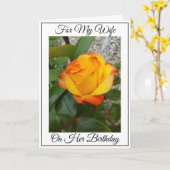 イエローローズ妻パーソナライズされた誕生日カード カード (黄色い花)