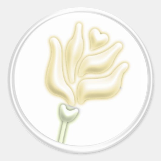 イエローローズ封筒用シール ラウンドシール (正面)