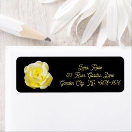 イエローローズ差出人住所ラベル ラベル