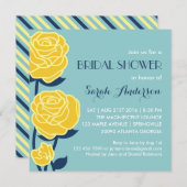 イエローローズ春フラワーブライダルシャワー招待 招待状 (正面/裏面)