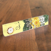 イエローローズ机用ネームプレート デスクネームプレート (側面)