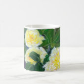 イエローローズ油パステル絵画ズ コーヒーマグカップ (中央)