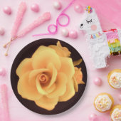 イエローローズ紙プレート ペーパープレート (パーティー)