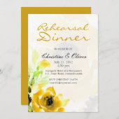 イエローローズ結婚のリハーサル夕食券 招待状 (正面/裏面)