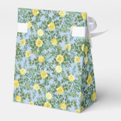 イエローローズ結婚のヴィンテージフローラブルー フェイバーボックス (裏面サイド)