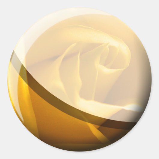 イエローローズ結婚エンベローステッカー ラウンドシール (正面)