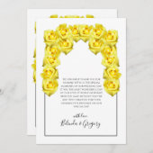 イエローローズ結婚ズサンキューカード サンキューカード (正面/裏面)