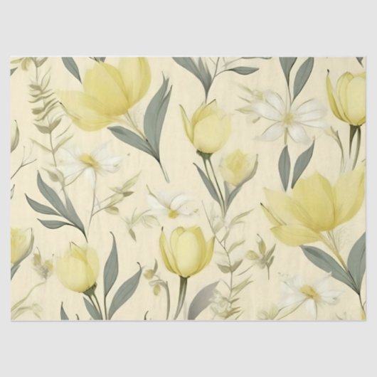 イエローローズ結婚ズティッシュペーパー 薄葉紙 (正面)