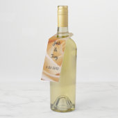 イエローローズ結婚ズワインラベル ボトルネックタグ (アングル)