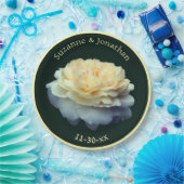 イエローローズ結婚パーソナライズされたブライダル ペーパープレート (パーティー)