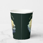 イエローローズ結婚パーソナライズされたブライダル 紙コップ (右)