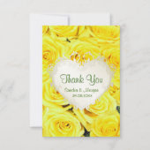 イエローローズ結婚フローラありがとう サンキューカード (正面)