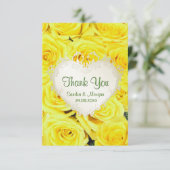 イエローローズ結婚フローラありがとう サンキューカード (スタンド正面)