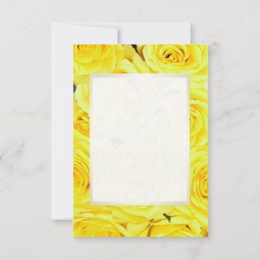 イエローローズ結婚フローラありがとう サンキューカード (裏面)