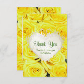 イエローローズ結婚フローラありがとう サンキューカード (正面/裏面)