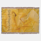 イエローローズ結婚フローラ形見 スローブランケット (正面)