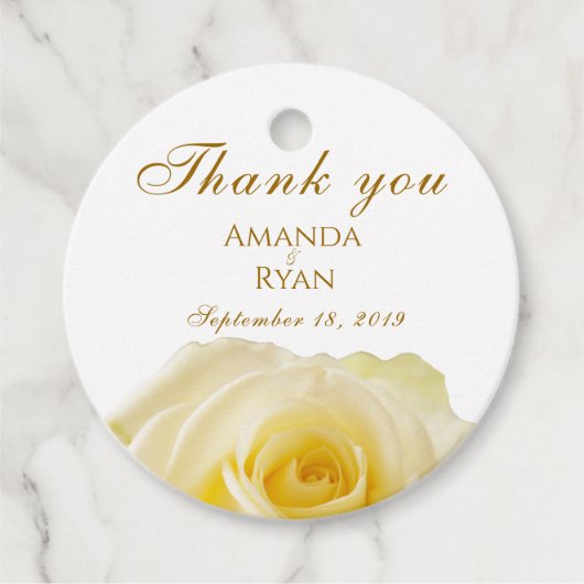 イエローローズ結婚フローラ フェイバータグ (正面)