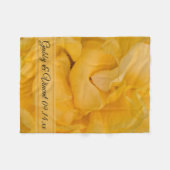 イエローローズ結婚フローラ フリースブランケット (正面(横))