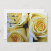 イエローローズ結婚式招待状 招待状 (裏面)