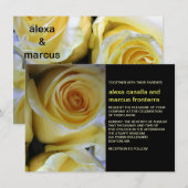 イエローローズ結婚式招待状 招待状 (正面/裏面)