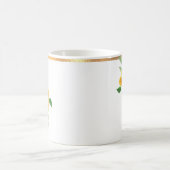 イエローローズ金ゴールド縁取りフローラコーヒーマグ コーヒーマグカップ (中央)