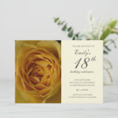 イエローローズ18th誕生日パーティーの招待状 招待状 (スタンド正面)