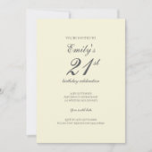 イエローローズ21歳の誕生日パーティの招待状 招待状 (正面)