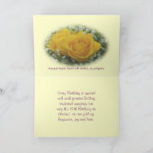 イエローローズ50誕生日 – 任カスタマイズ意の大事な行事 カード (内部)