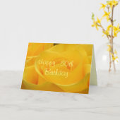 イエローローズ50誕生日 – 任カスタマイズ意の大事な行事 カード (黄色い花)