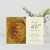 イエローローズ60th誕生日パーティーの招待状 招待状 (スタンド正面)