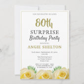 イエローローズ80thサプライズ誕生日パーティー 招待状 (正面)