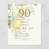 イエローローズ90thバジェット誕生日招待状 (正面)