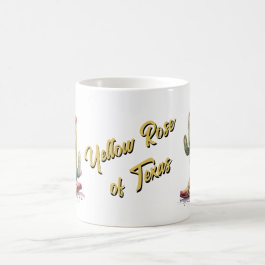 イエローローズ・オブ・テキサス州・マグ コーヒーマグカップ (中央)