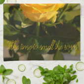 イエローローズ オーダーメイド キッチンタオル (折り畳み)