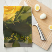 イエローローズ オーダーメイド キッチンタオル (四つ折り)