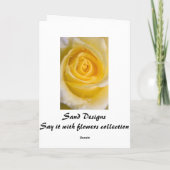 イエローローズ…カード サンキューカード (裏面)