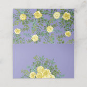 イエローローズ&パープルペリウィンクル結婚ズ プレイスカード (外部開封)