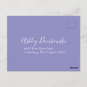 イエローローズ&パープルペリウィンクル結婚ズ ポストカード (裏面)