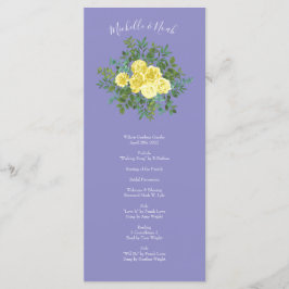 イエローローズ&パープルペリウィンクル結婚ズ メニュー