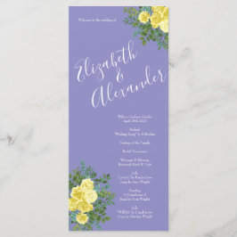 イエローローズ&パープルペリウィンクル結婚ズ メニュー