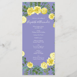 イエローローズ&パープルペリウィンクル結婚ズ メニュー