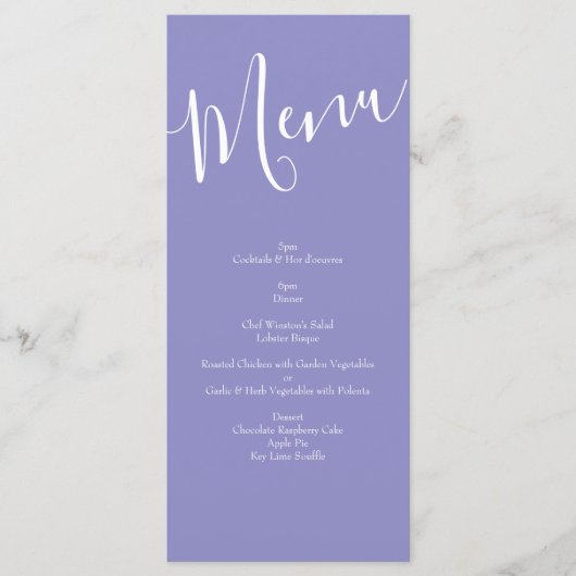 イエローローズ&パープルペリウィンクル結婚ズ メニュー (正面)