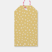 イエローローズ フラワー グリーン ガール ベビーシャワー ギフトタグ (裏面)