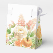 イエローローズ フラワー グリーン ガール ベビーシャワー フェイバーボックス (裏面サイド)