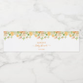 イエローローズ フラワー グリーン ガール ベビーシャワー ペットボトルラベル (シングルラベル)